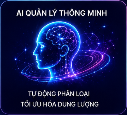AI quản lý thông minh - Tự động phân loại, tối ưu hóa dung lượng