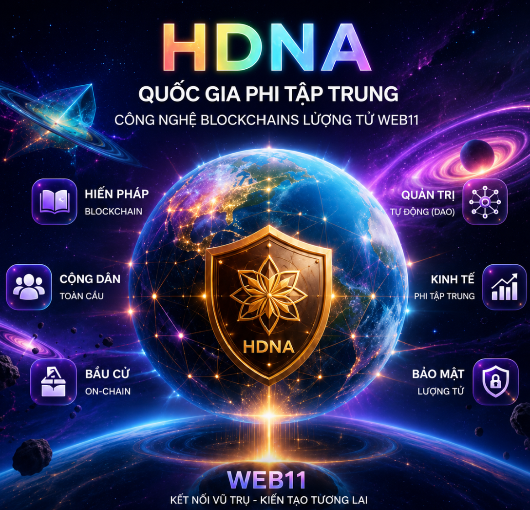 HDNA - Quốc gia phi tập trung, công nghệ blockchains lượng tử Web11